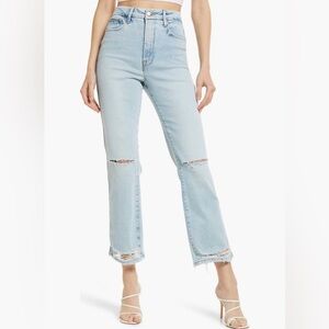 Good American - Good Curve High Waist Distressed Leg Jeans